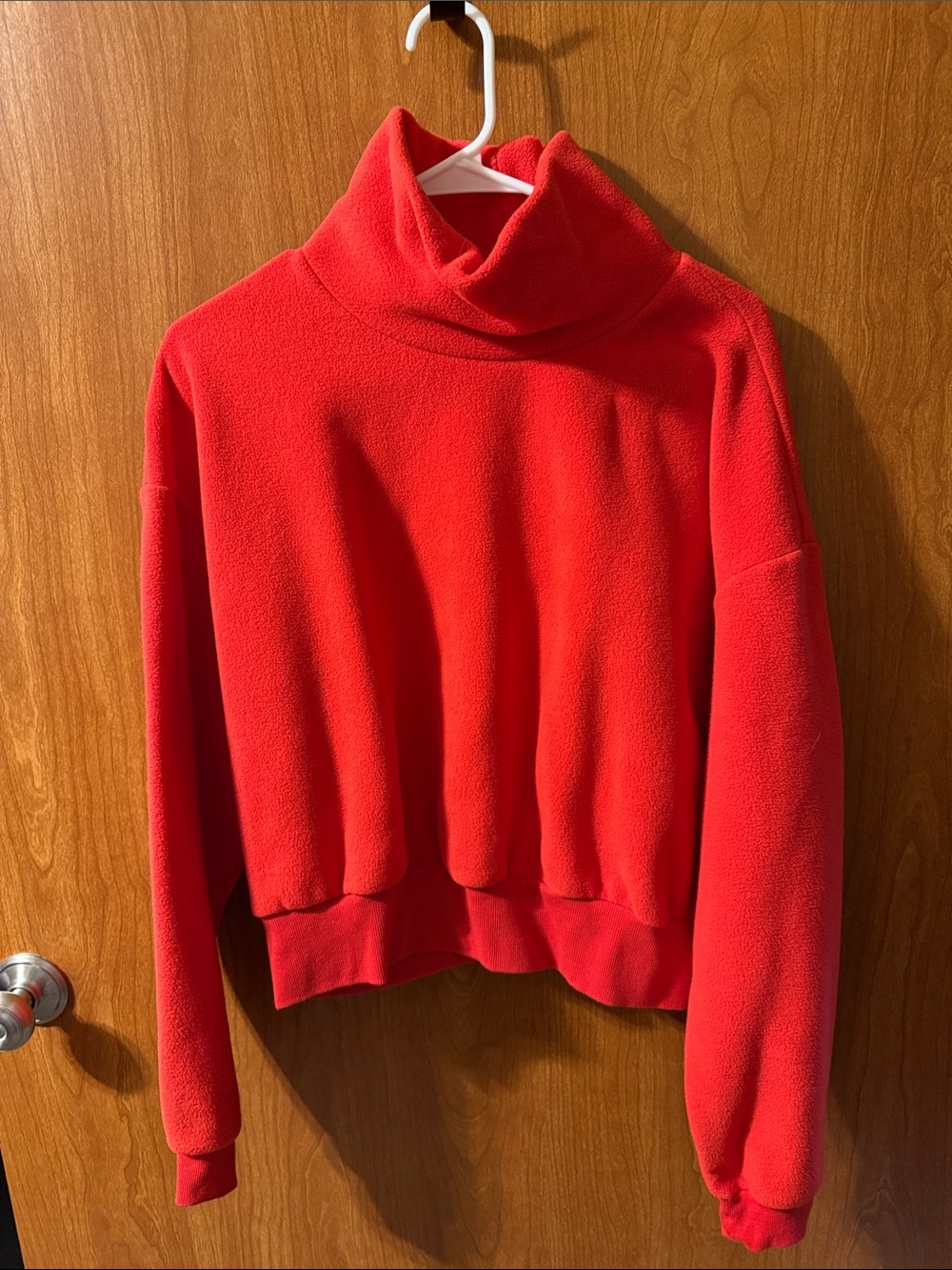 Old Navy Red Cowl Neck Fleece Pullover